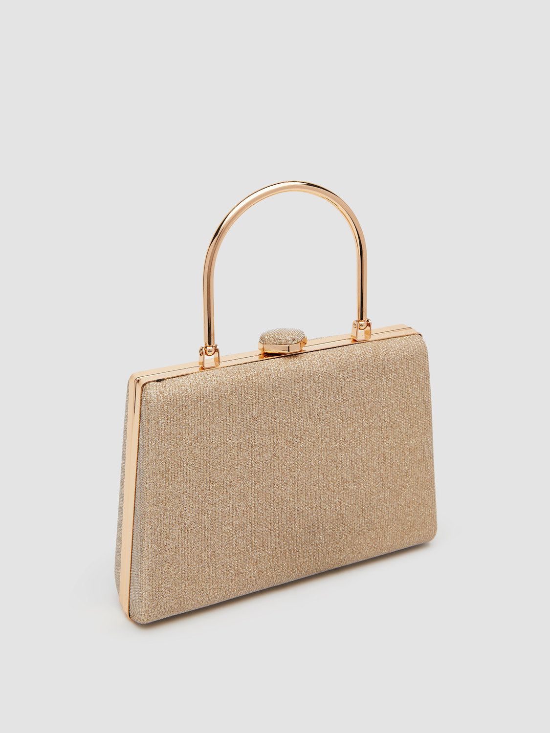 Lurex Glitter Minaudiere With Top Handle sold by Suzy Shier product image thumbnail 3