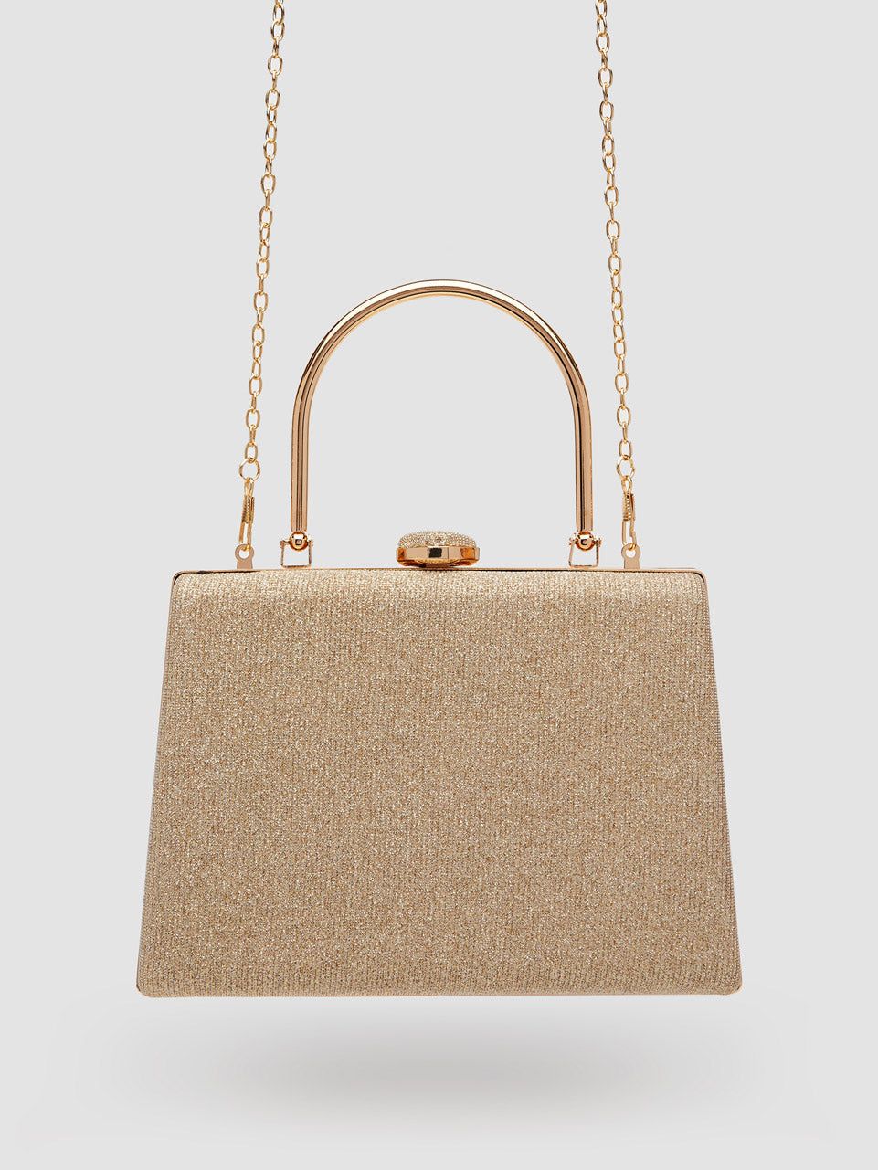 Lurex Glitter Minaudiere With Top Handle sold by Suzy Shier product image thumbnail 4