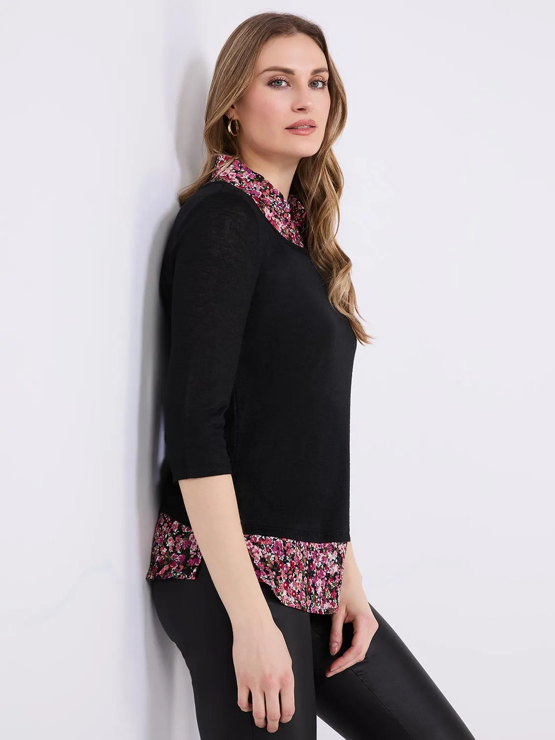 2-Fer Printed Brushed Top sold by Suzy Shier product image thumbnail 4