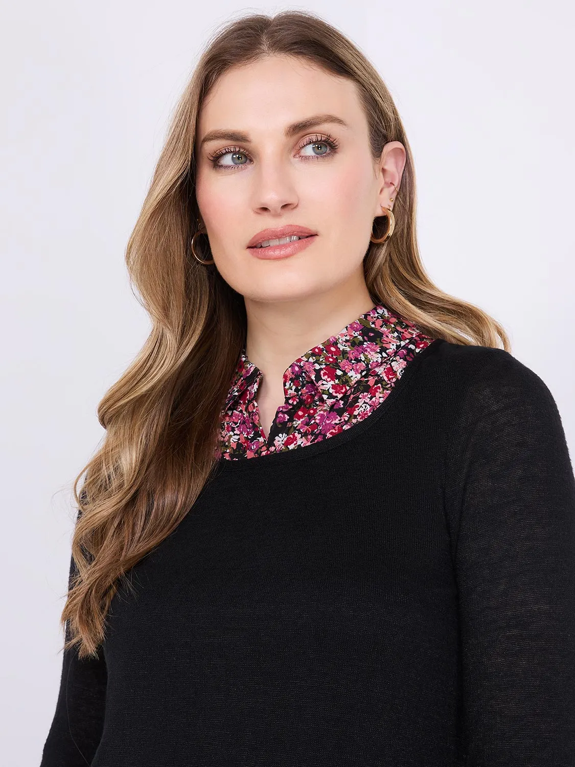 2-Fer Printed Brushed Top sold by Suzy Shier product image thumbnail 2