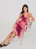 Ombre Crossover Chiffon Midi Dress sold by Suzy Shier