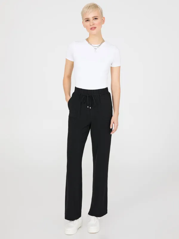 Wide-Leg Pants With Porkchop Pockets sold by Suzy Shier