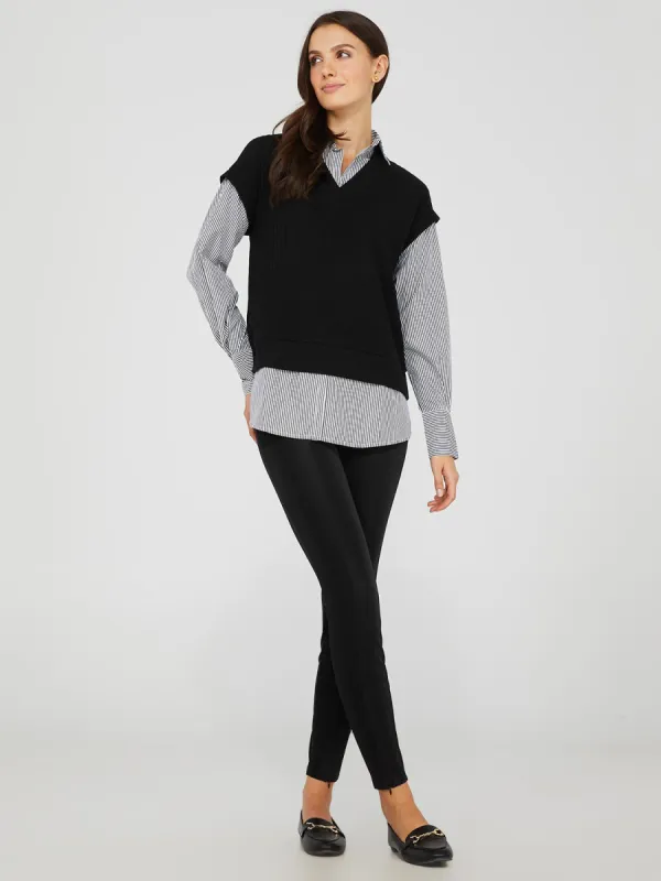 Leather Look Skinny Leg Pants sold by Suzy Shier