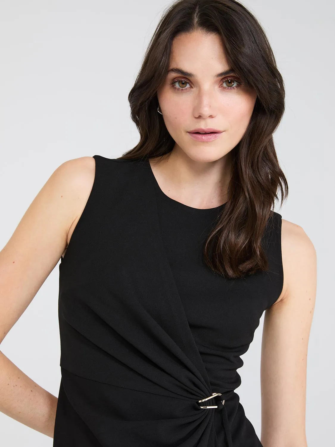 Gathered Waist Sheath Dress sold by Suzy Shier product image thumbnail 3