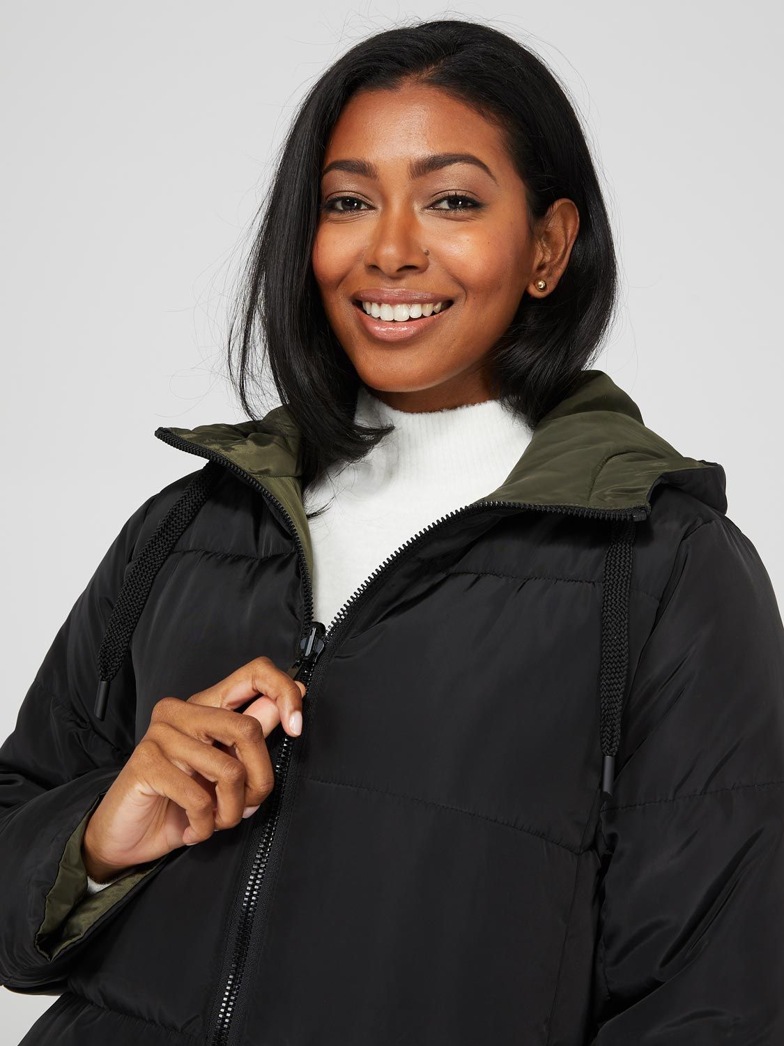 Mid-Length Reversible Jacket sold by Suzy Shier product image thumbnail 3