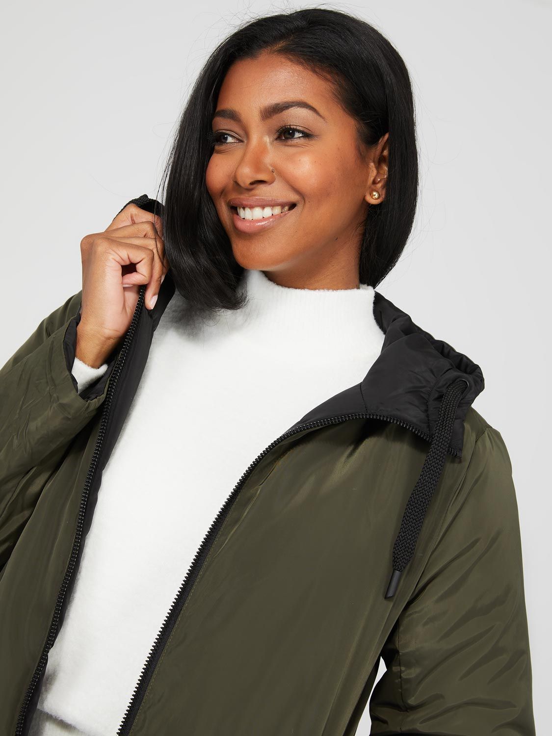 Mid-Length Reversible Jacket sold by Suzy Shier product image thumbnail 4