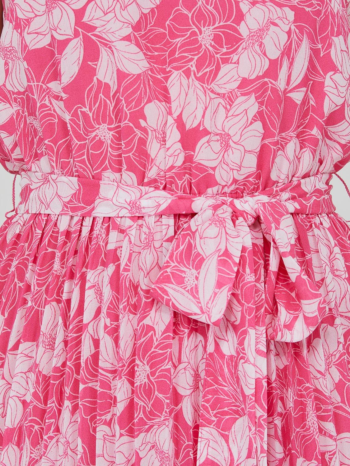 Floral Print Chiffon V-Neck Dress With Pleated Skirt, The Lauren Dress sold by Suzy Shier product image thumbnail 6