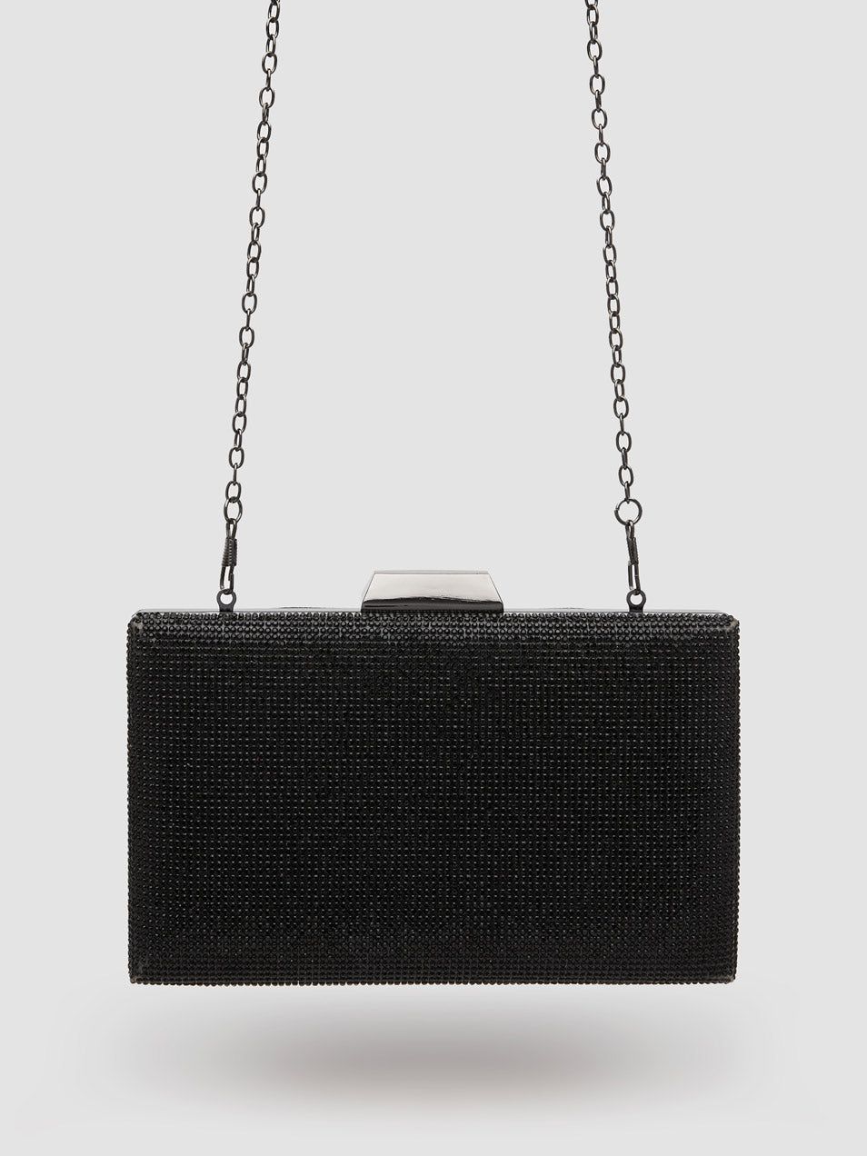 Rhinestone Minaudiere With Metal Clasp sold by Suzy Shier product image thumbnail 2