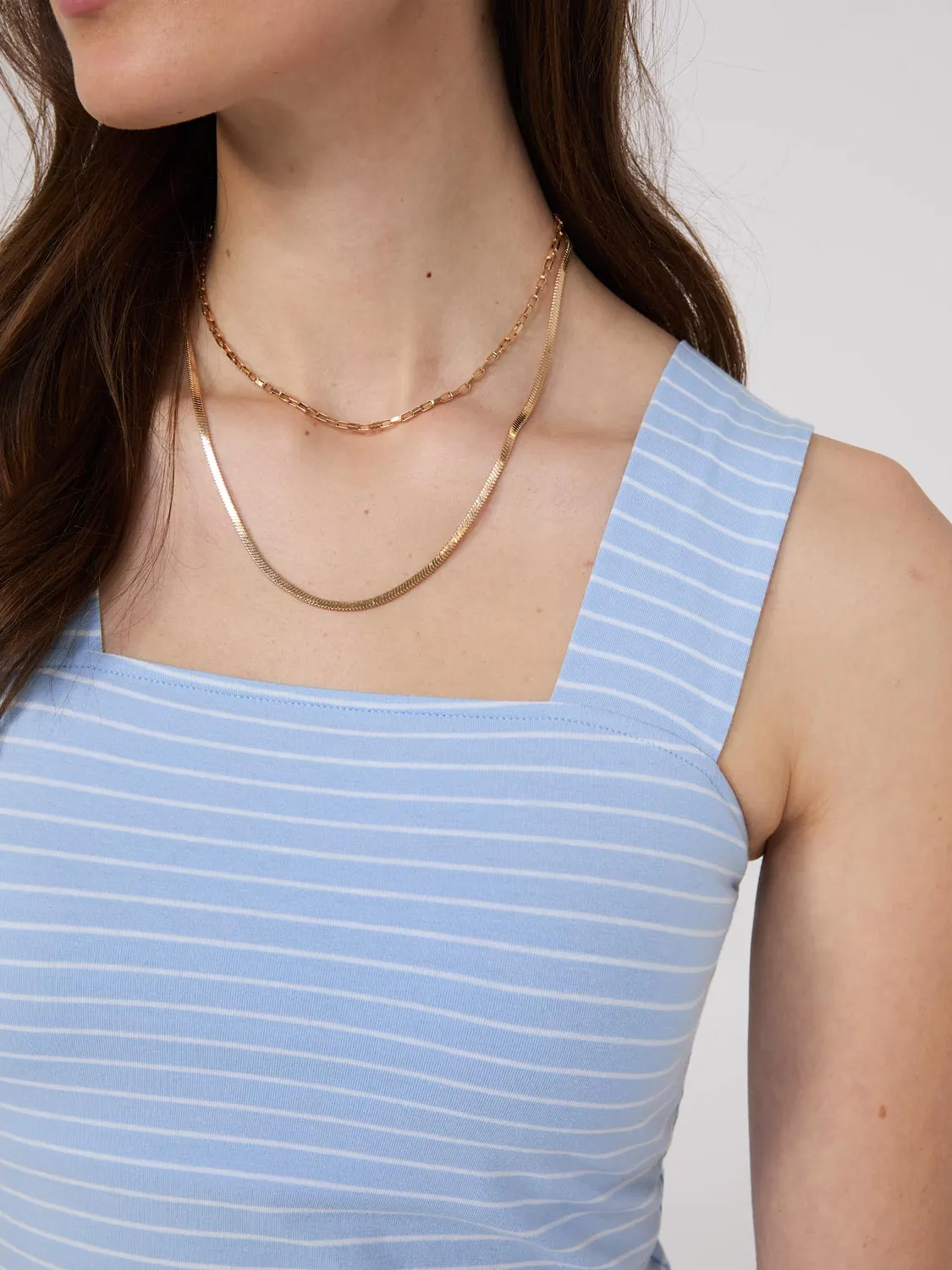 Striped Thick Strap Tank Top sold by Suzy Shier product image thumbnail 3