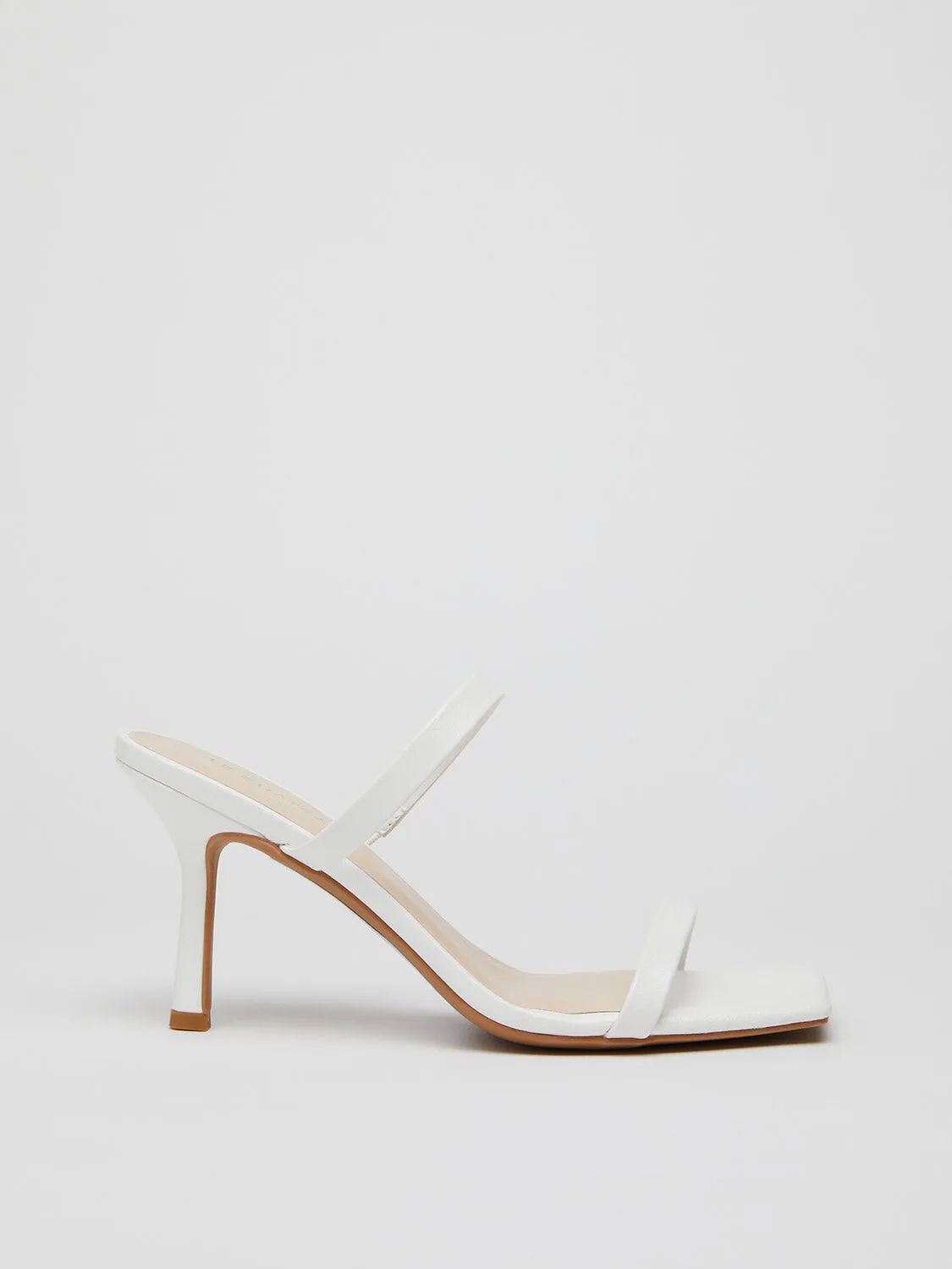 Square Toe Double Strap High Heel Slip-On Sandal sold by Suzy Shier product image thumbnail 5