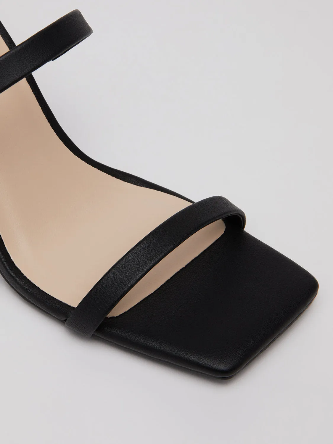 Square Toe Double Strap High Heel Slip-On Sandal sold by Suzy Shier product image thumbnail 3