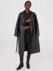 Long Faux Leather Trench Coat sold by Suzy Shier
