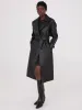 Long Faux Leather Trench Coat sold by Suzy Shier
