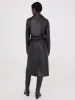 Long Faux Leather Trench Coat sold by Suzy Shier