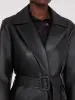 Long Faux Leather Trench Coat sold by Suzy Shier
