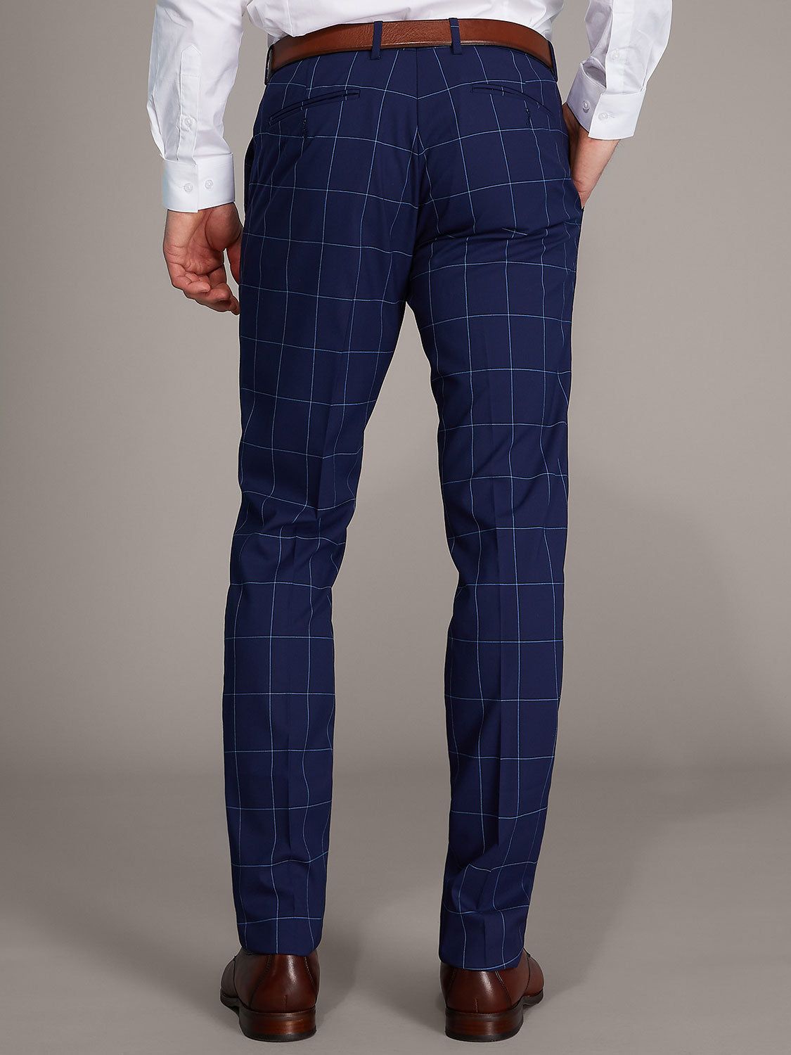 Windowpane Print Stretch Slim Fit Suit Pant sold by Suzy Shier product image thumbnail 2