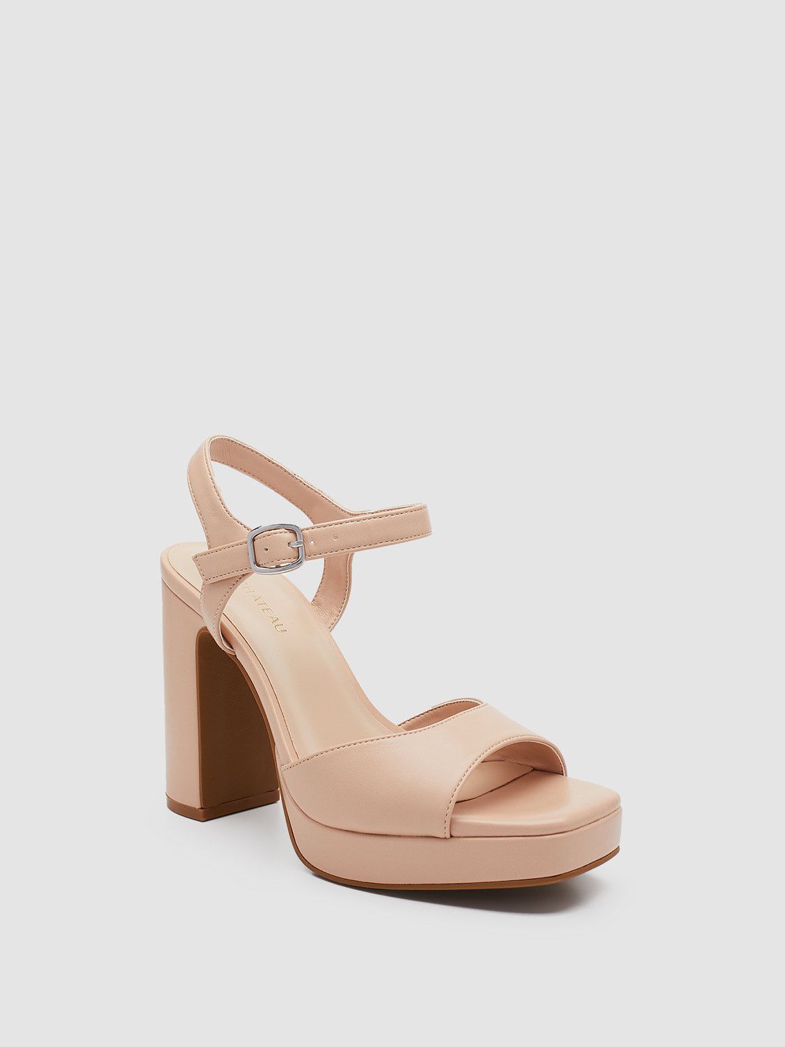 Faux Leather Square Toe Platform High Heel Sandal sold by Suzy Shier product image thumbnail 2