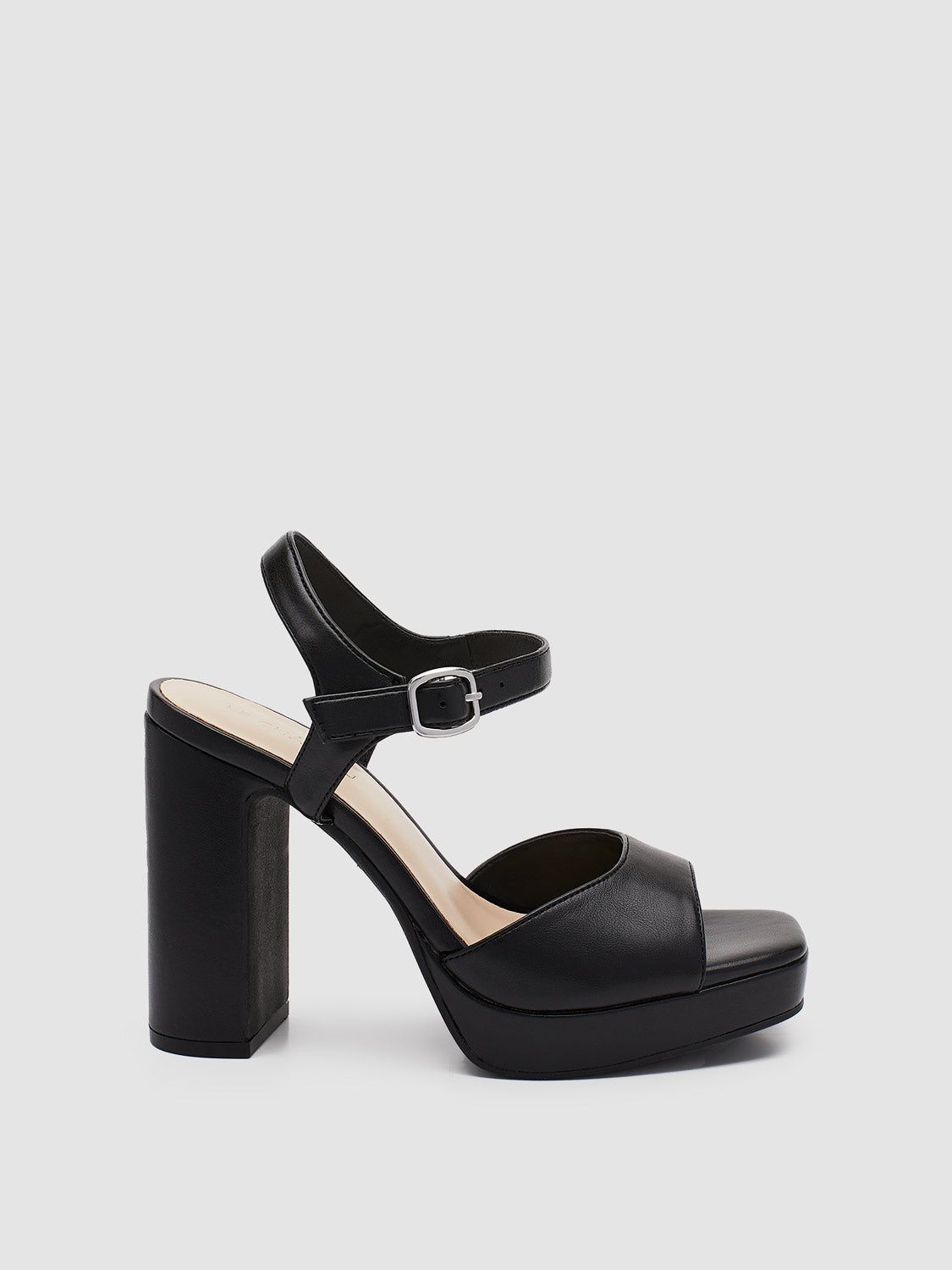 Faux Leather Square Toe Platform High Heel Sandal sold by Suzy Shier product image thumbnail 5