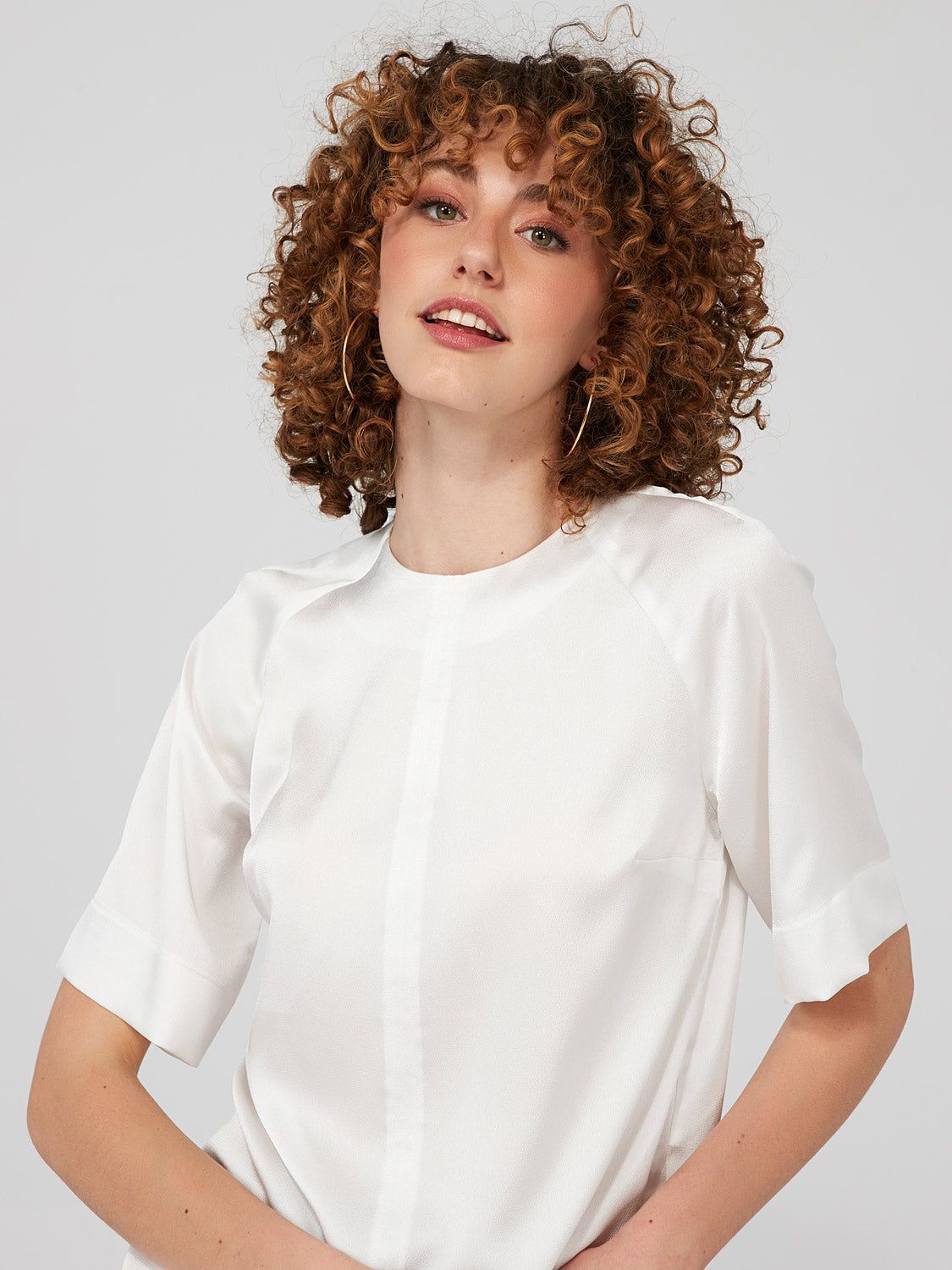 Satin Short Sleeve Top sold by Suzy Shier product image thumbnail 6