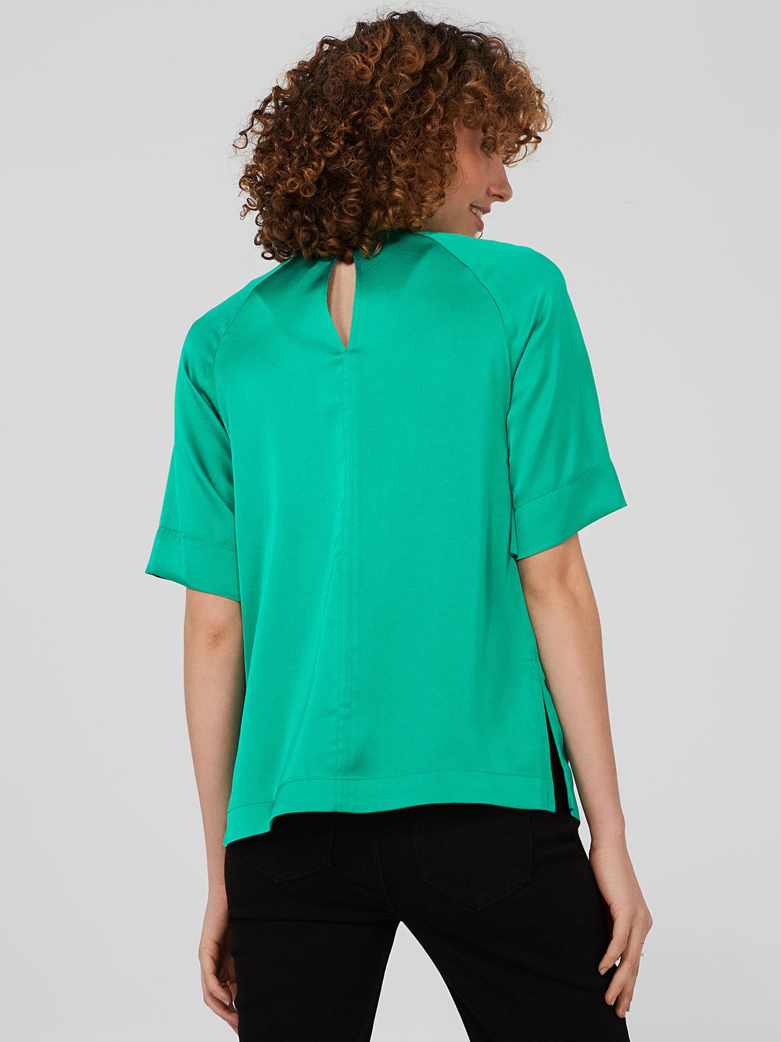 Satin Short Sleeve Top sold by Suzy Shier product image thumbnail 5