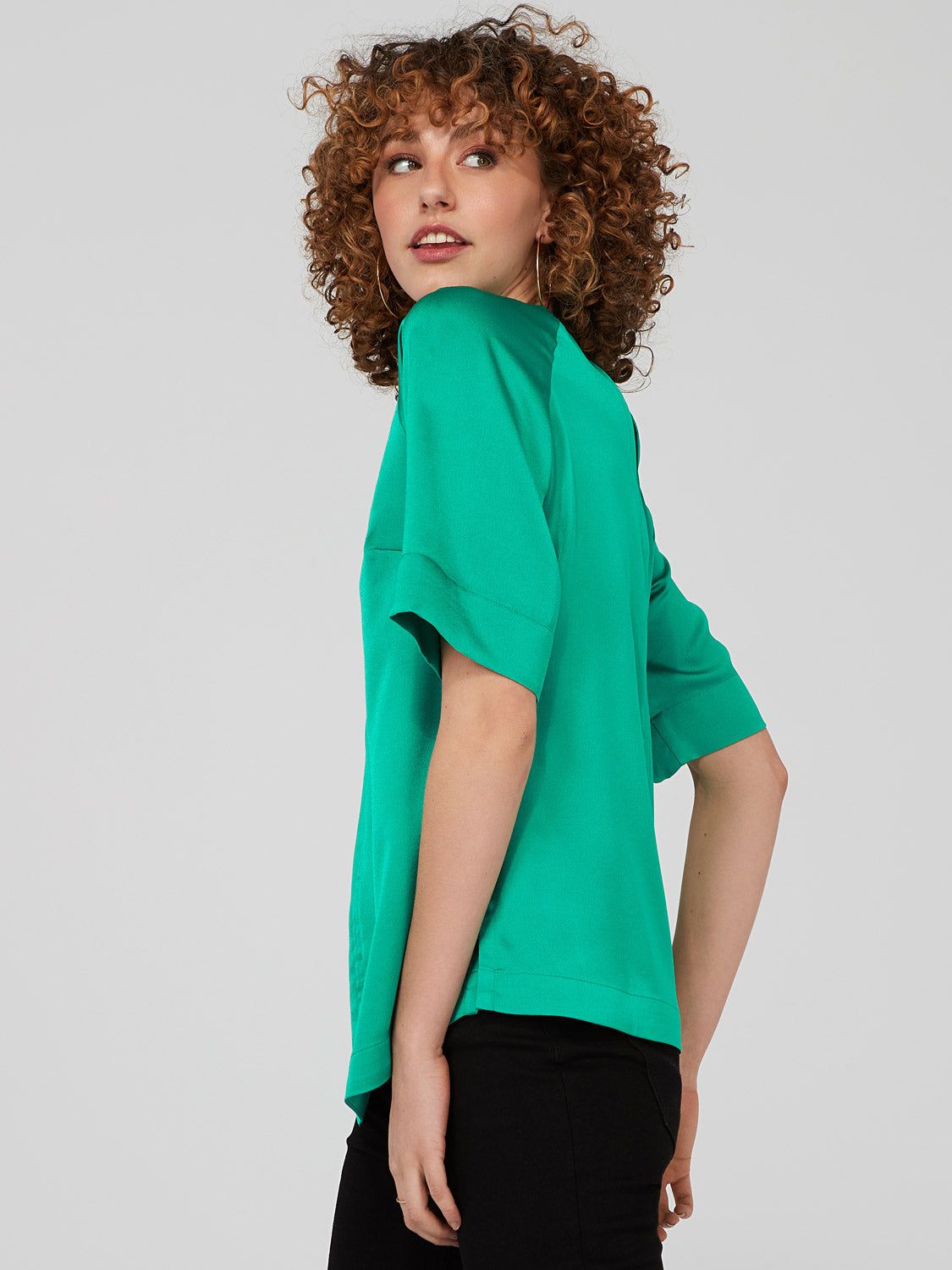 Satin Short Sleeve Top sold by Suzy Shier product image thumbnail 4