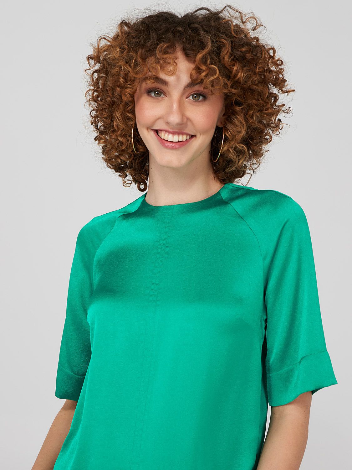 Satin Short Sleeve Top sold by Suzy Shier product image thumbnail 3