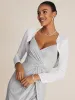 3/4 Sleeve Cover-Up With Ruffles sold by Suzy Shier