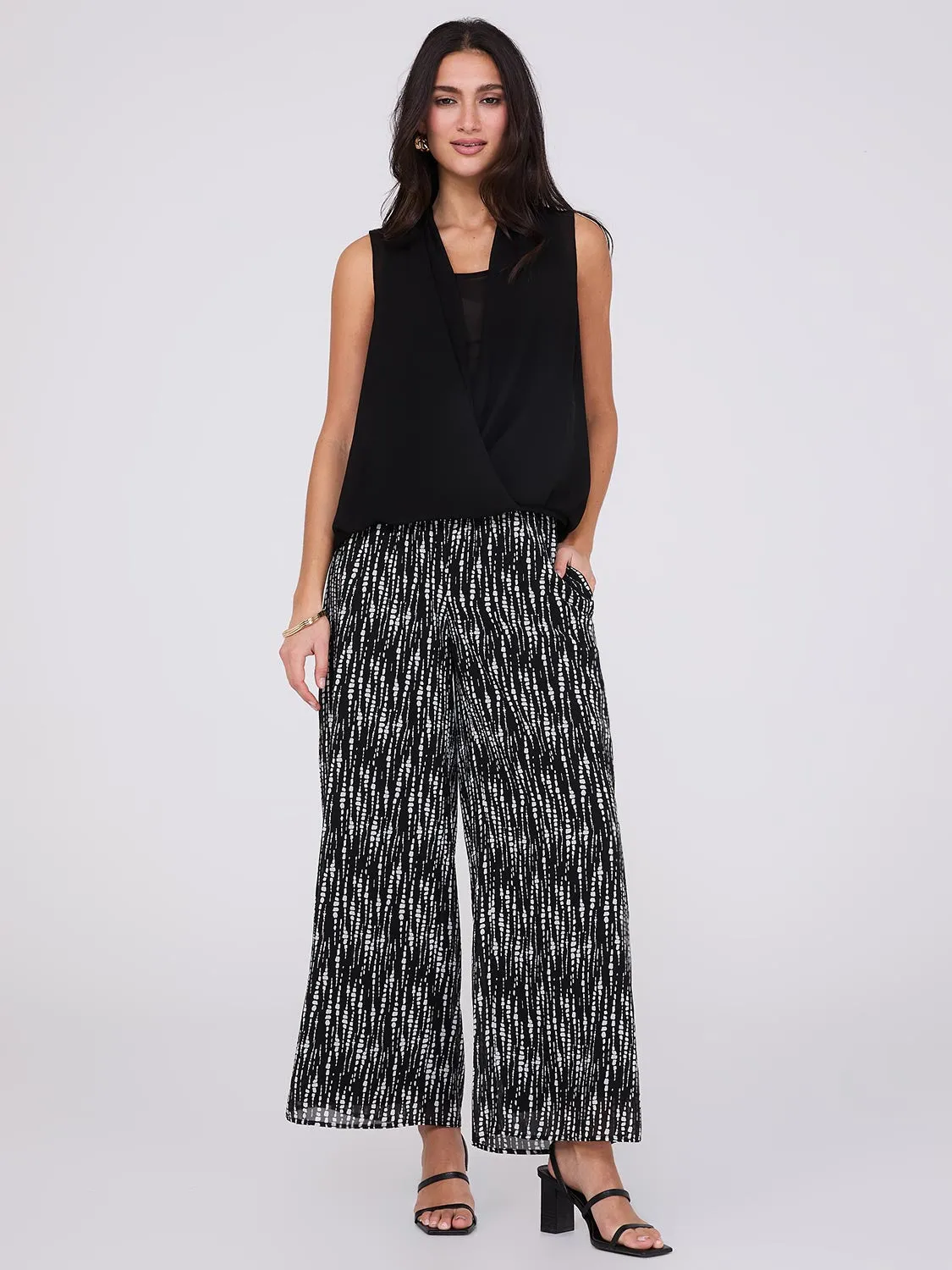 Printed Chiffon Palazzo Pants sold by Suzy Shier