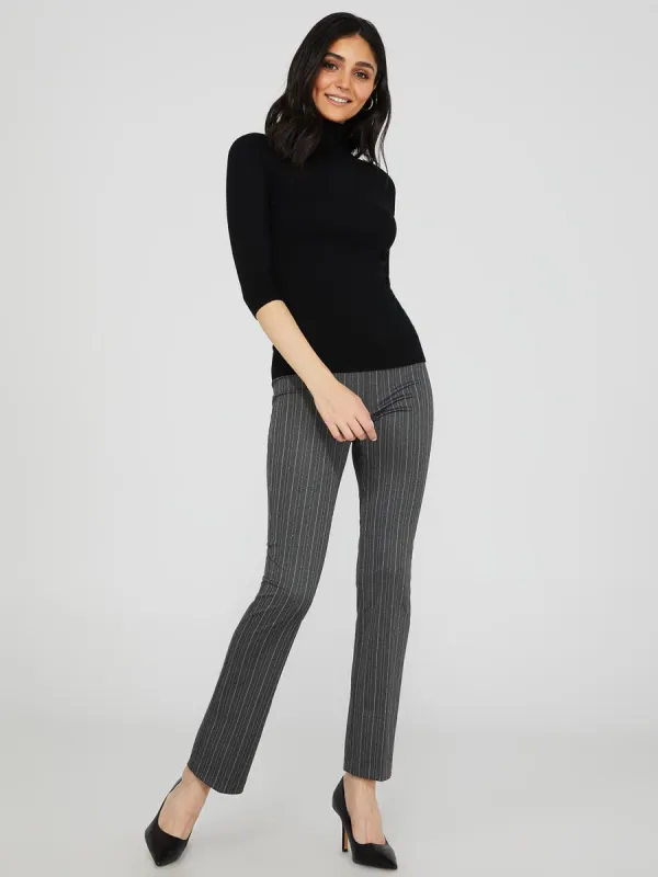 Striped Jacquard Flare Leg Pants made by Suzy Shier