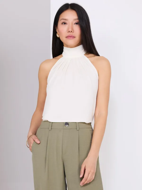 Mock Neck Halter Top sold by Suzy Shier