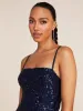 Allover Sequin Mini Dress With Lace Back sold by Suzy Shier