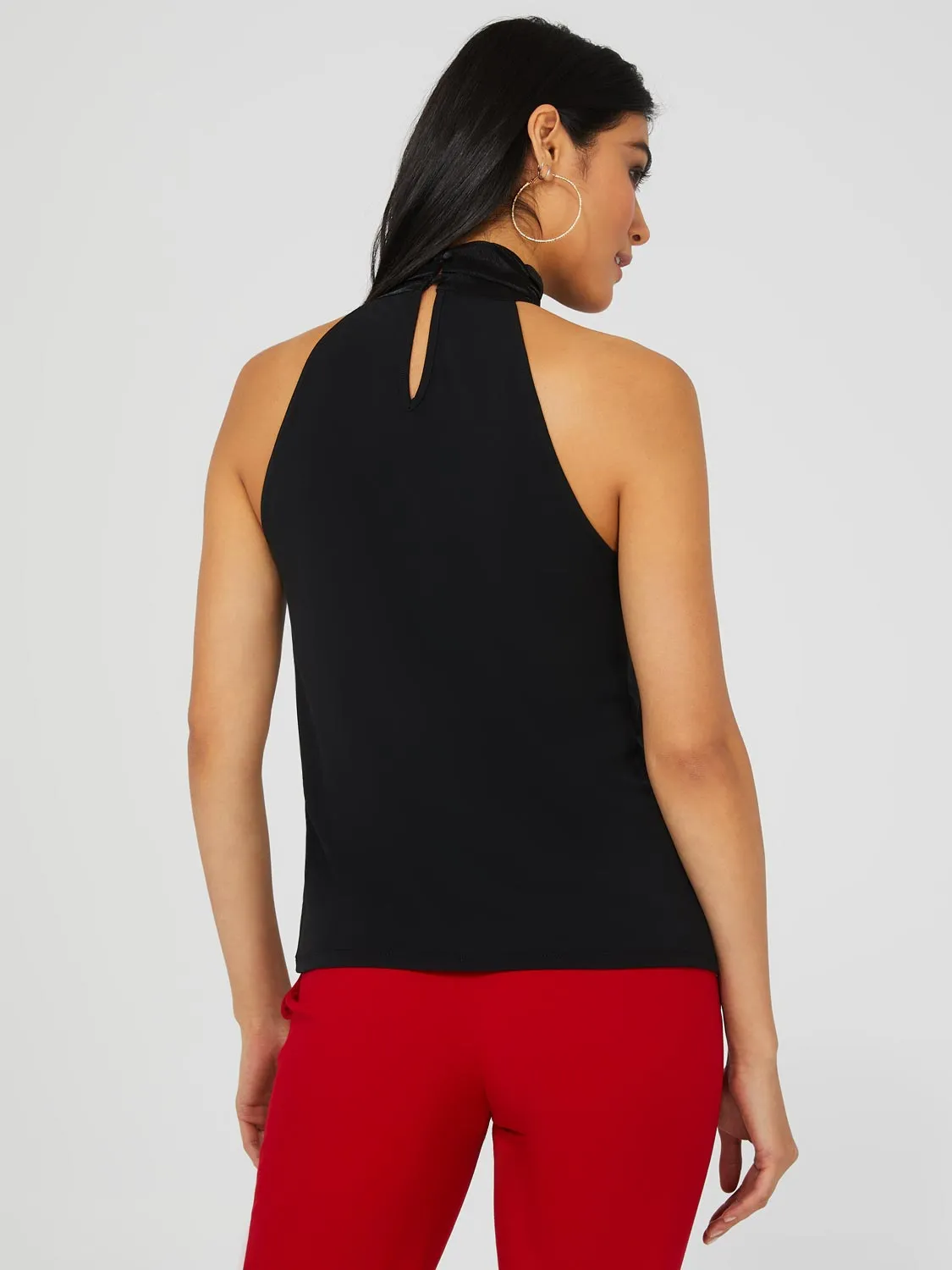 Halter Top With Flower Neck Detail sold by Suzy Shier product image thumbnail 5