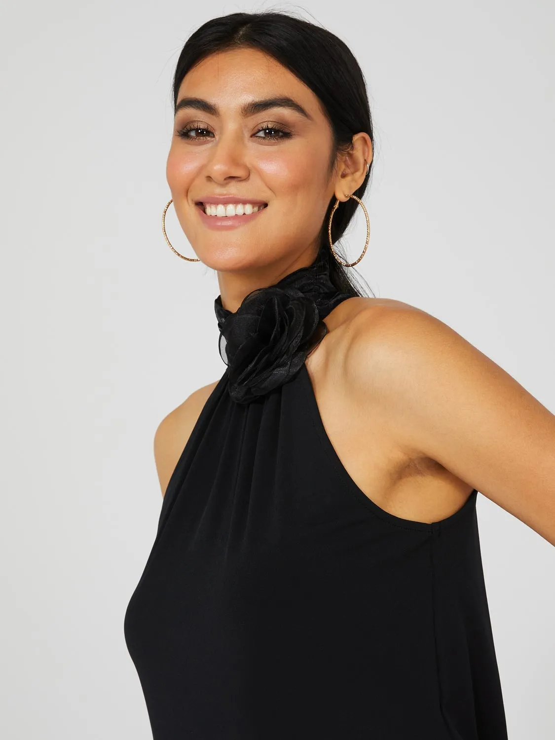 Halter Top With Flower Neck Detail sold by Suzy Shier product image thumbnail 2