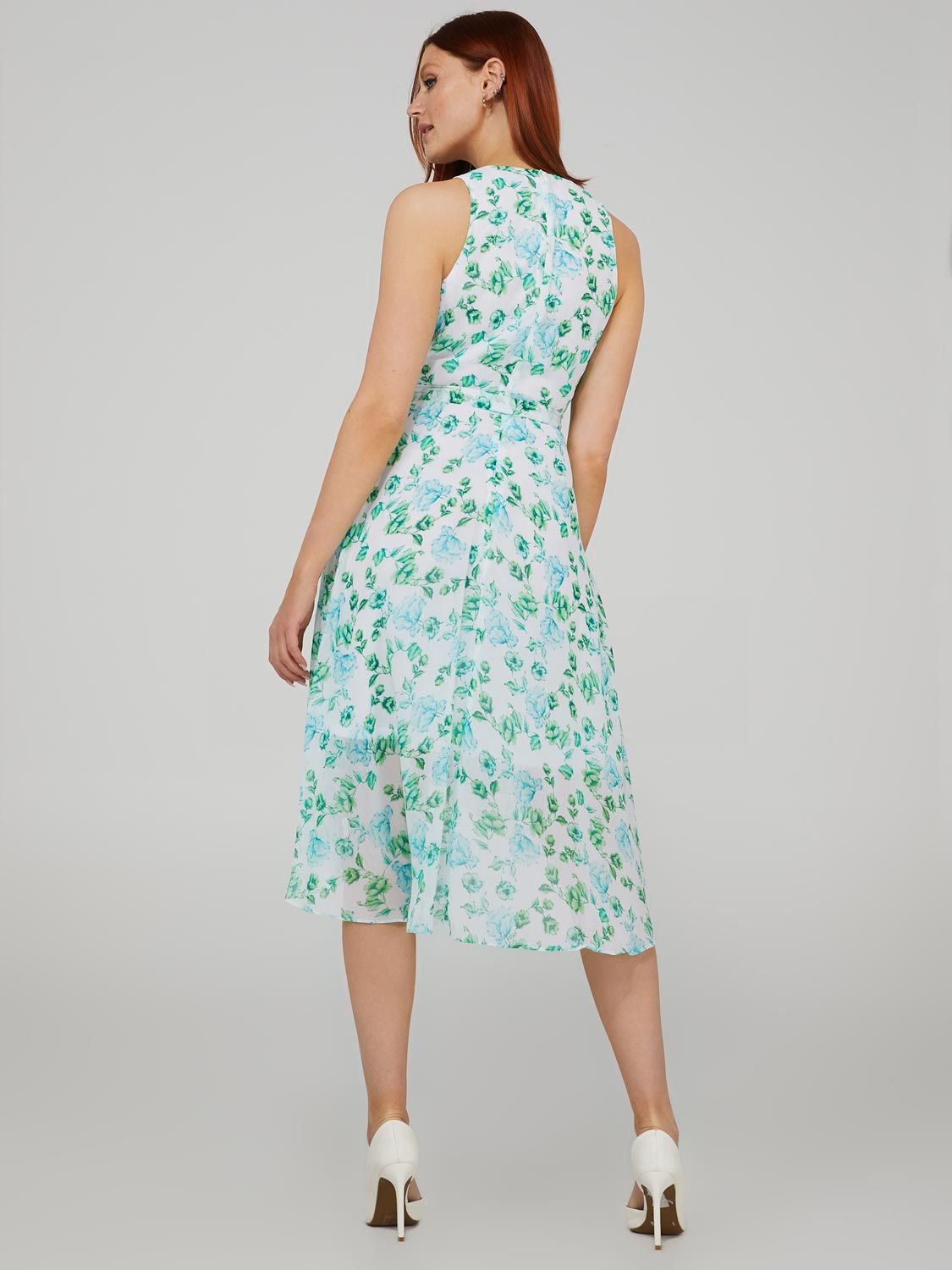 Printed Cross-Front High-Low Midi Dress sold by Suzy Shier product image thumbnail 4