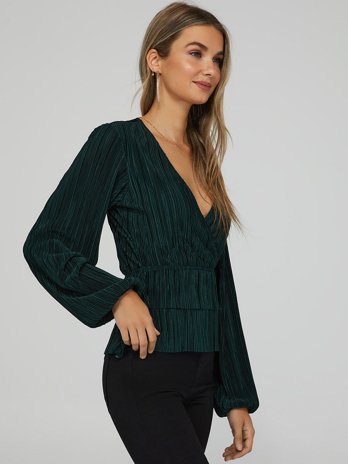 Crossover Front Peplum Top sold by Suzy Shier product image thumbnail 2