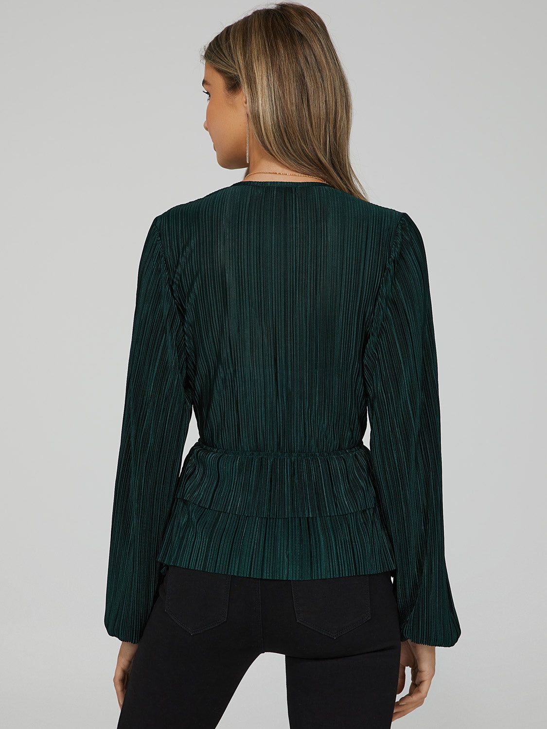 Crossover Front Peplum Top sold by Suzy Shier product image thumbnail 4