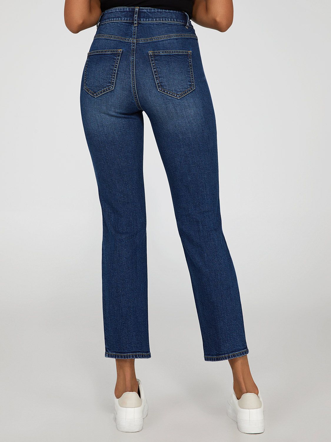 High Waisted Straight Leg Distressed Jeans sold by Suzy Shier product image thumbnail 3
