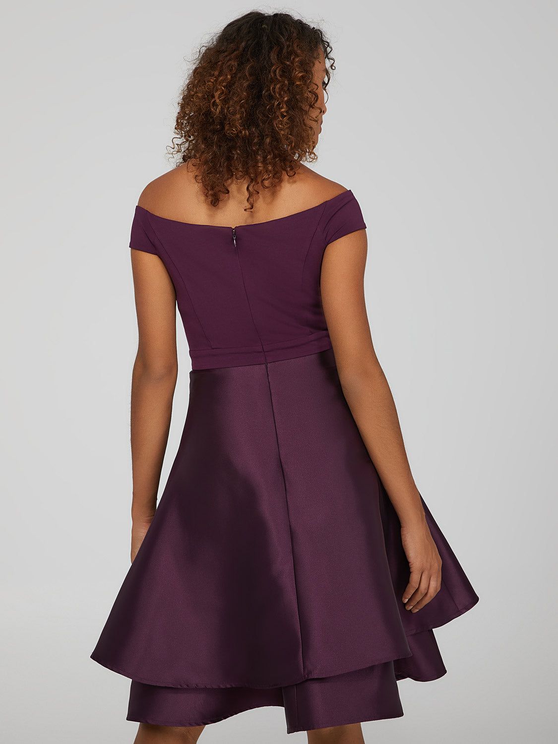 Off-The-Shoulder Fit And Flare Dress sold by Suzy Shier product image thumbnail 5