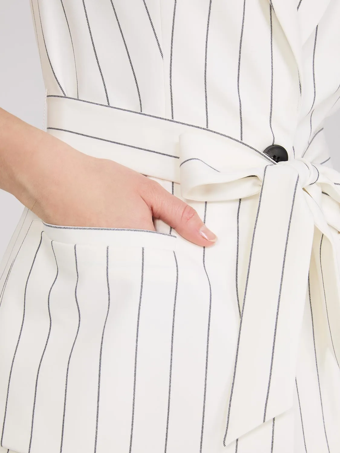 Sleeveless Striped 1-Button Blazer sold by Suzy Shier product image thumbnail 3