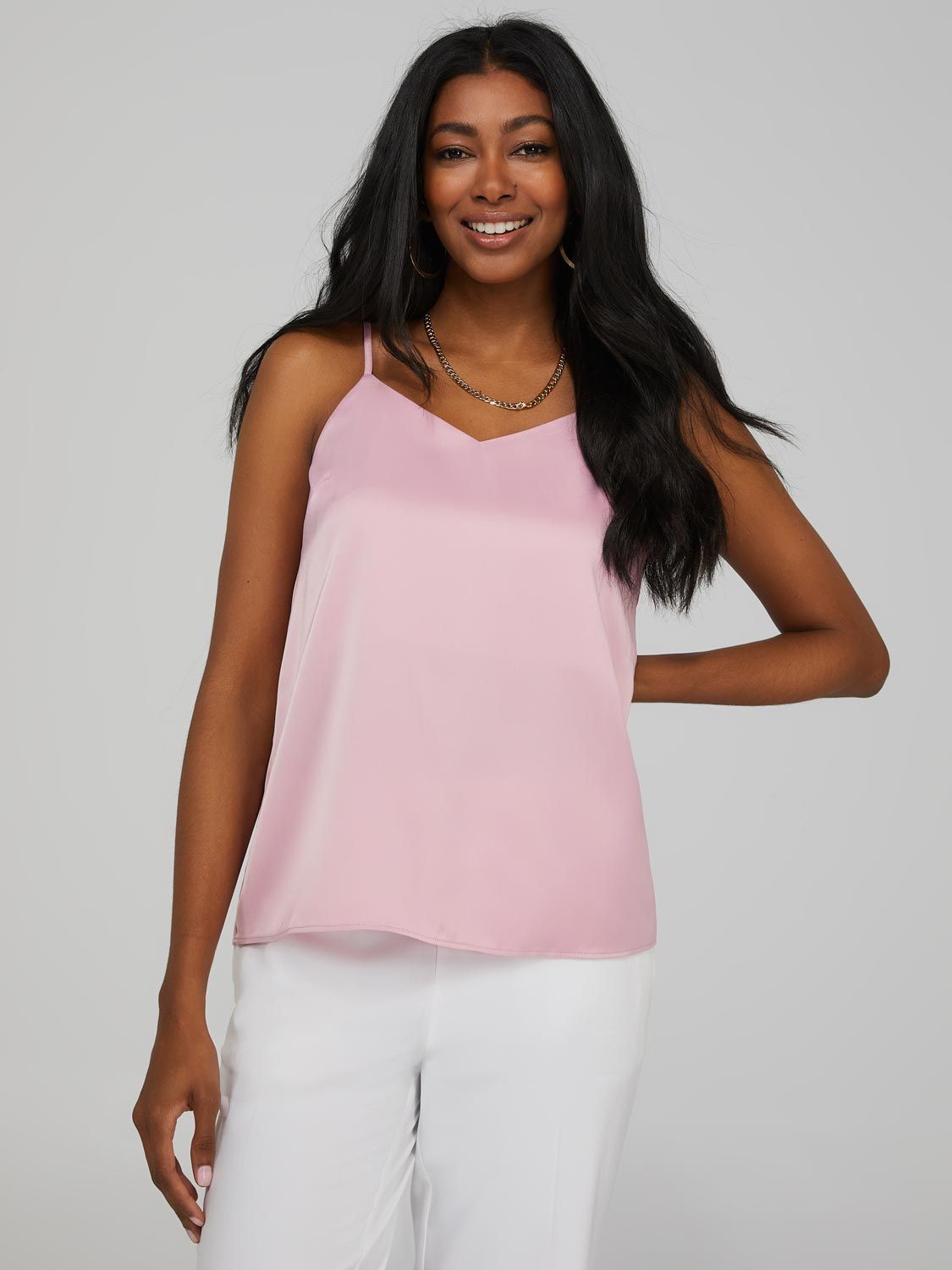 Satin V-Neck Tank Top sold by Suzy Shier product image thumbnail 10