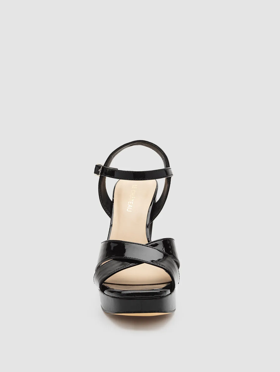 Criss Cross Square Toe High Heel Platform Sandal sold by Suzy Shier product image thumbnail 3