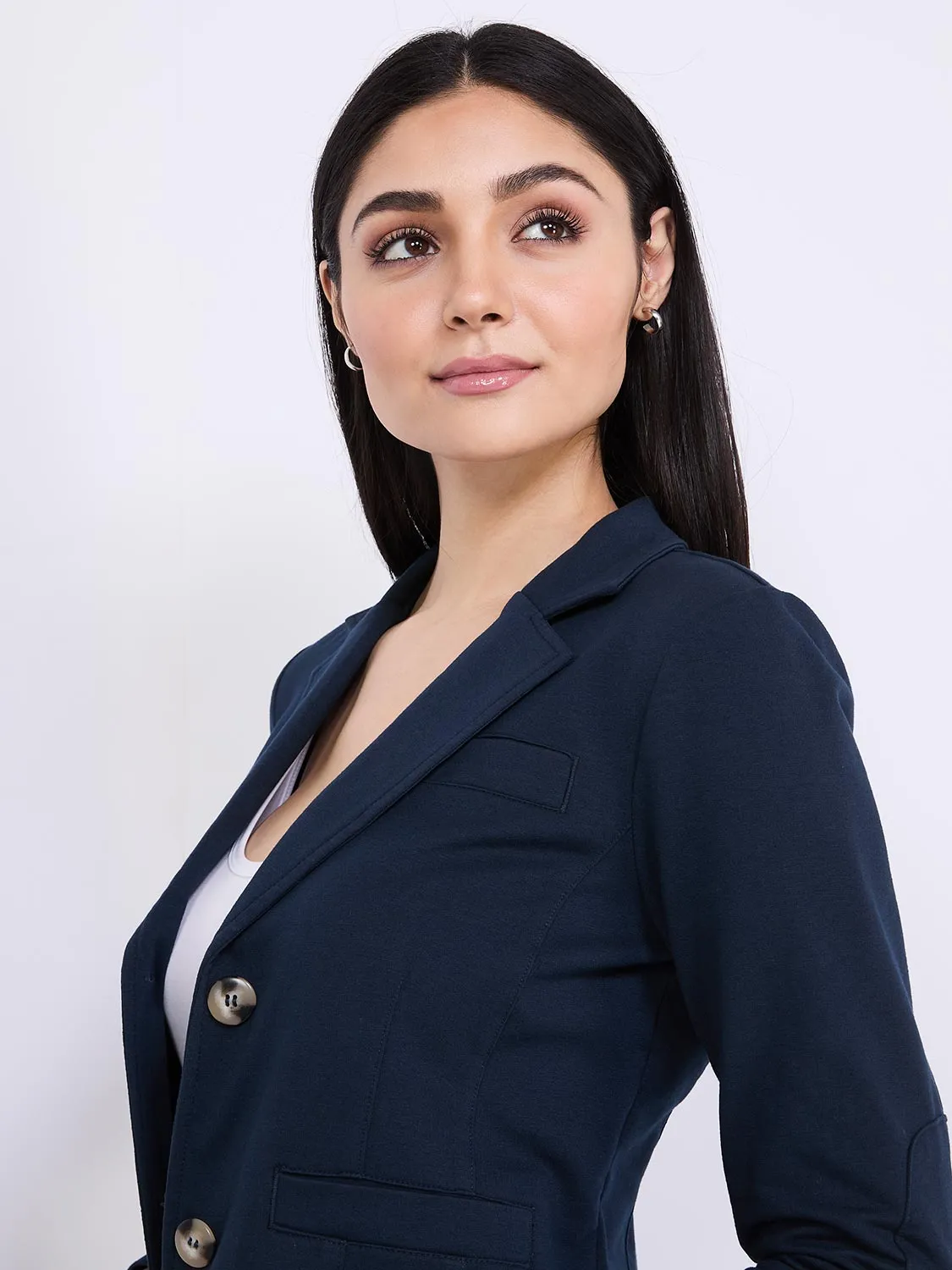 2-Button French Terry Blazer sold by Suzy Shier product image thumbnail 3