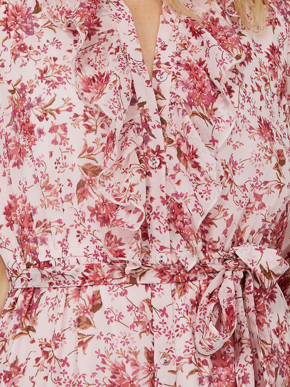 Printed Ruffled Midi Dress sold by Suzy Shier product image thumbnail 6