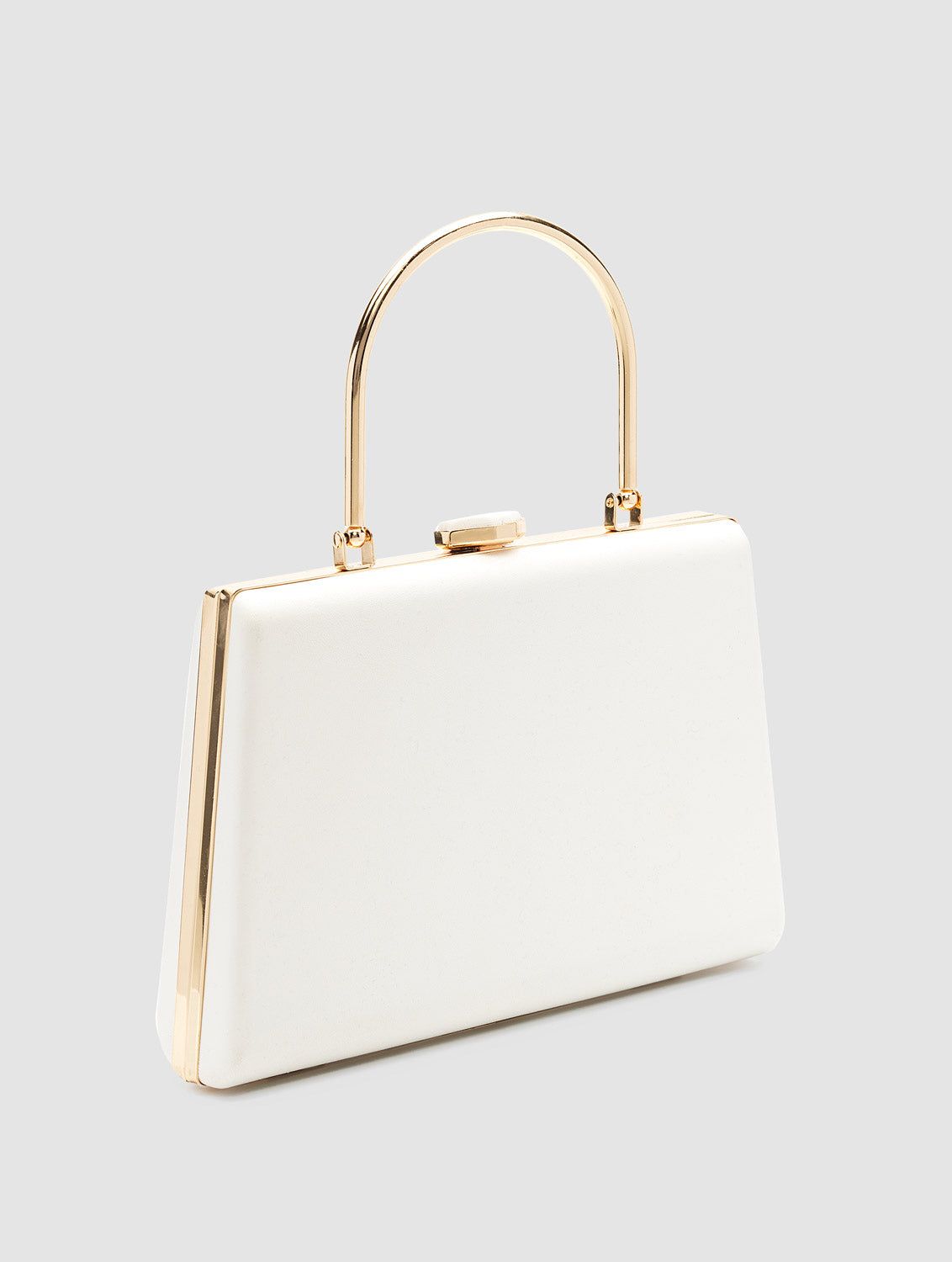 Patent Faux-Leather Minaudiere With Top Handle sold by Suzy Shier product image thumbnail 3