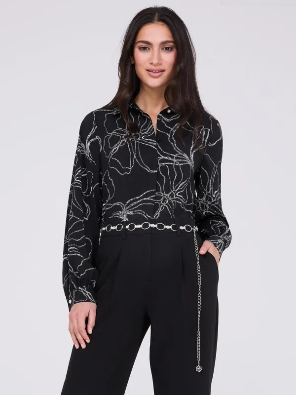 Carved Silver Metal Chain Belt sold by Suzy Shier