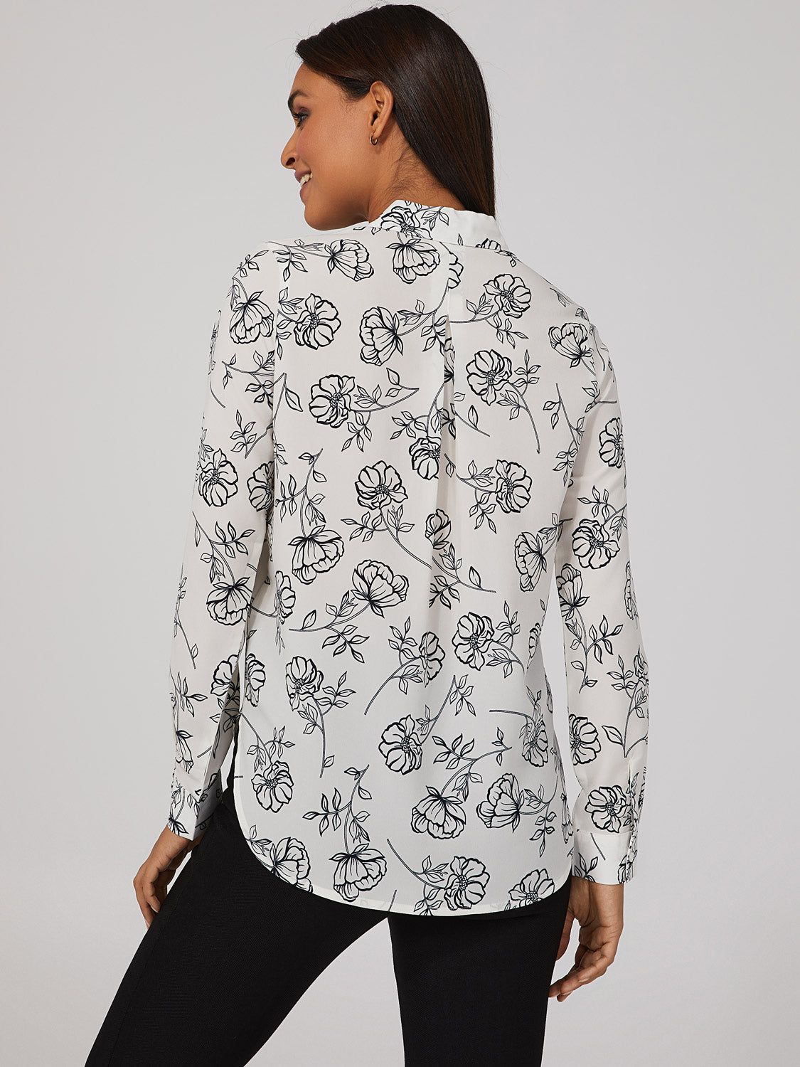 Floral Button-Down Blouse sold by Suzy Shier product image thumbnail 4