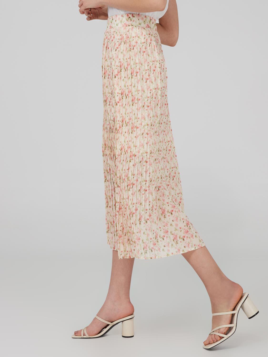 Printed Pleated Midi Skirt sold by Suzy Shier product image thumbnail 3