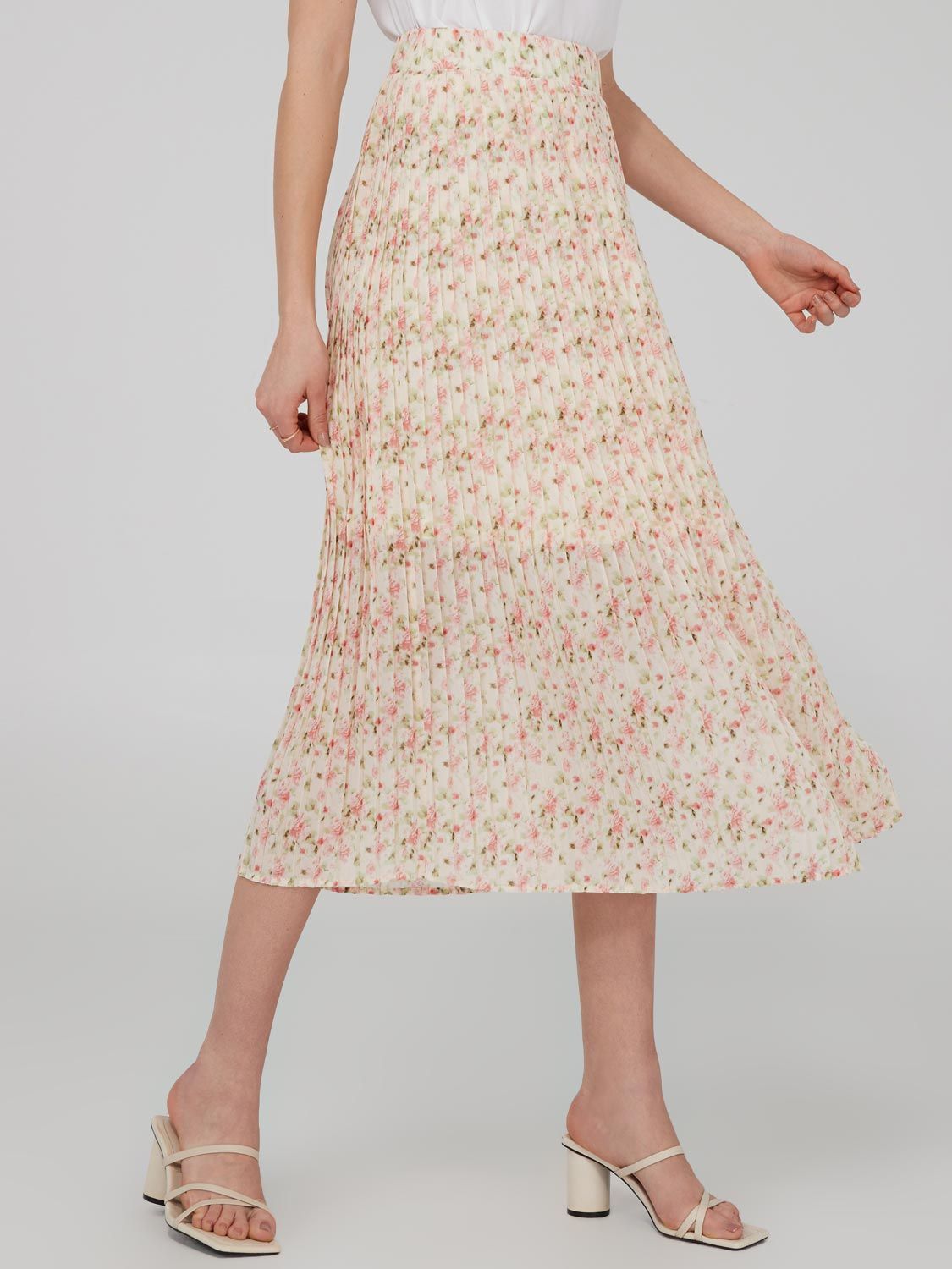 Printed Pleated Midi Skirt sold by Suzy Shier product image thumbnail 2