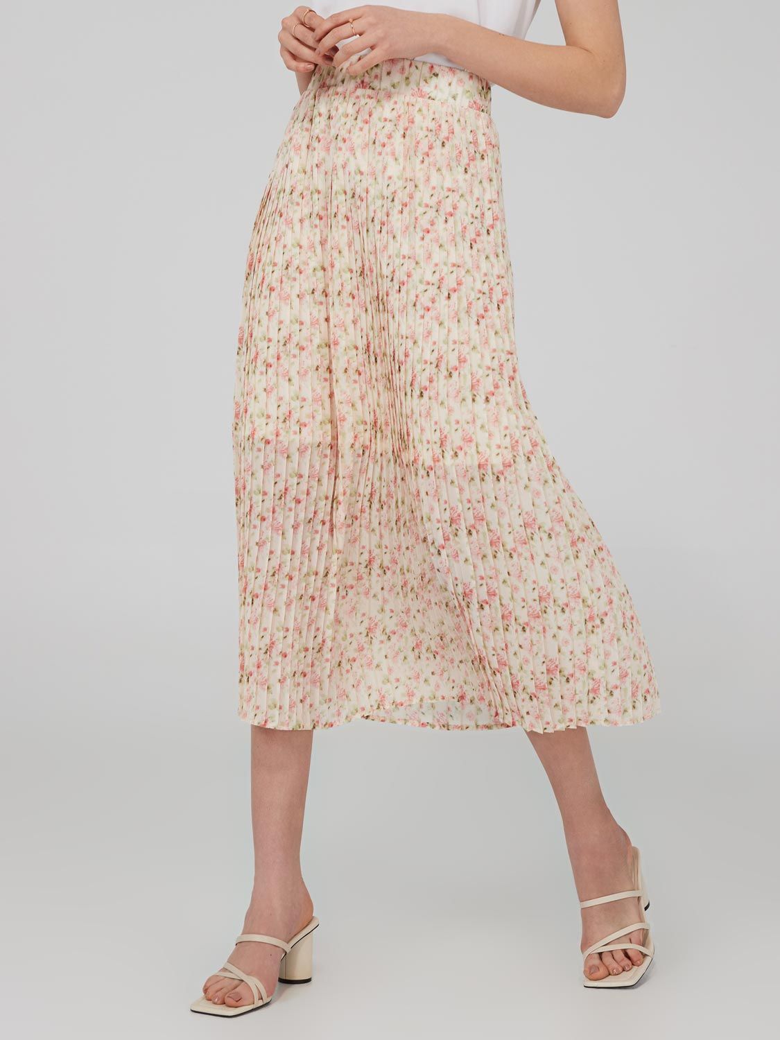 Printed Pleated Midi Skirt sold by Suzy Shier product image thumbnail 4