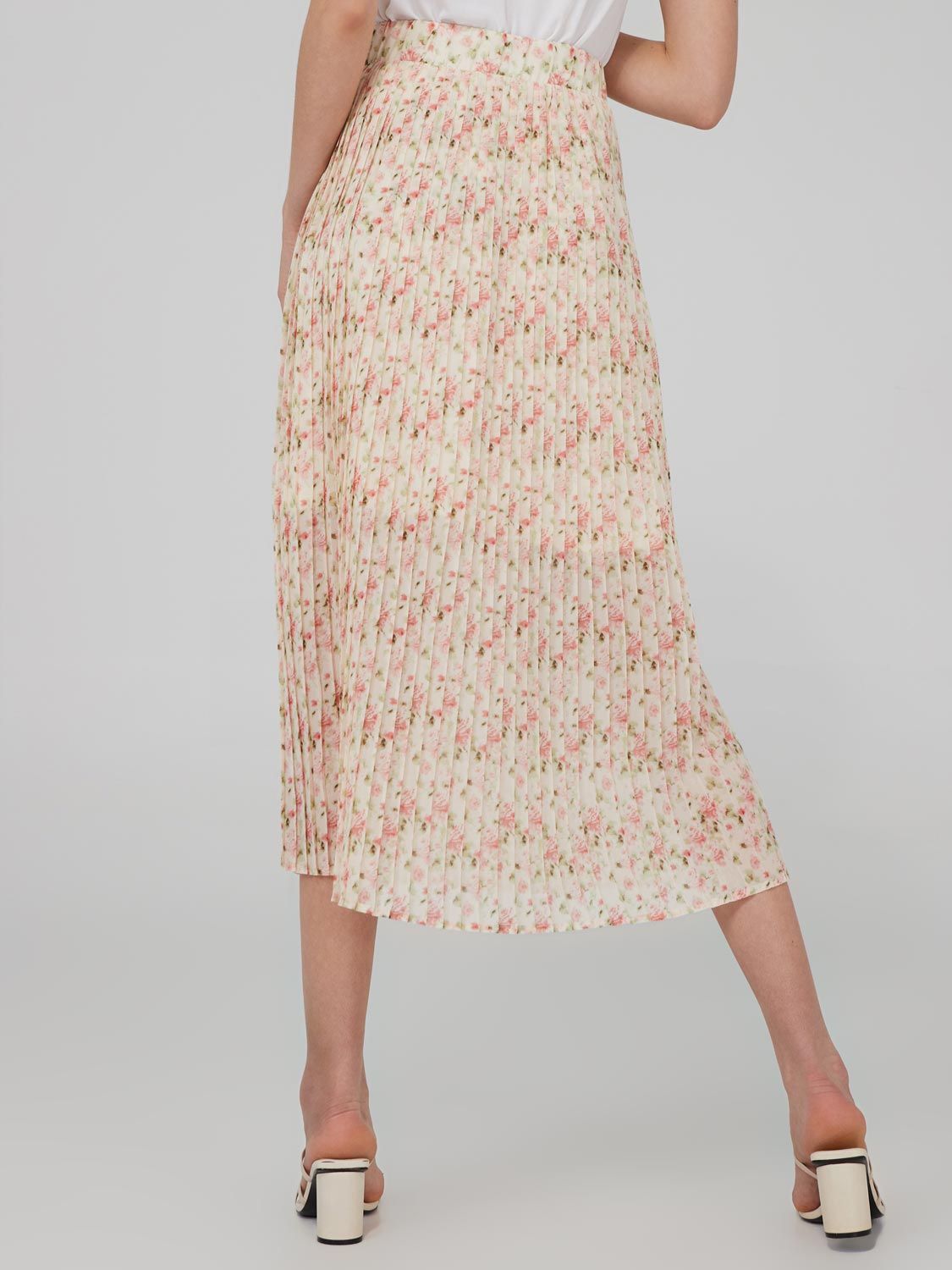 Printed Pleated Midi Skirt sold by Suzy Shier product image thumbnail 5